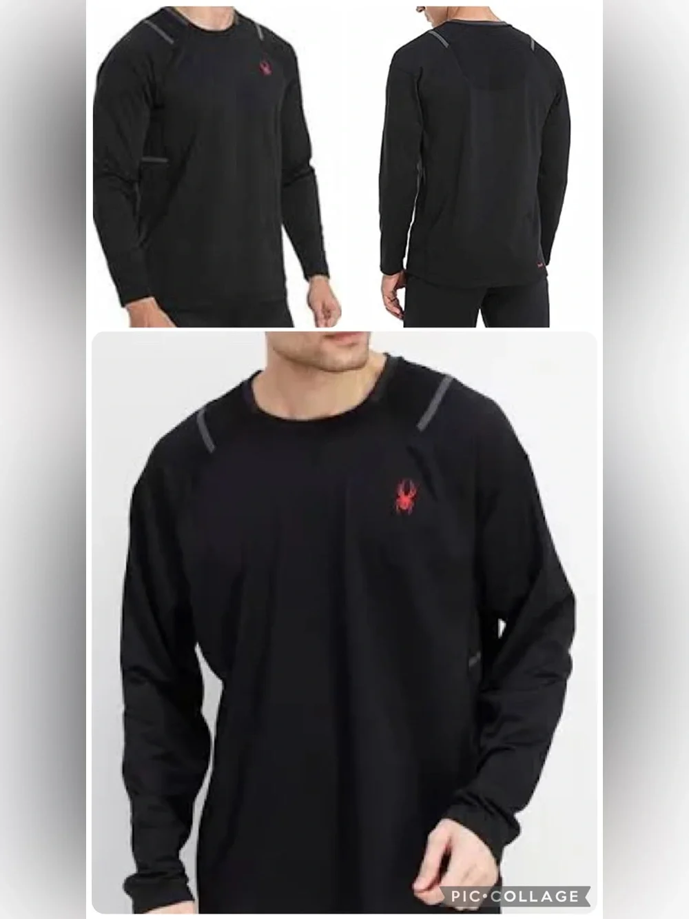 T41- SPYDER Black PROWEB Active Pullover T-Shirt